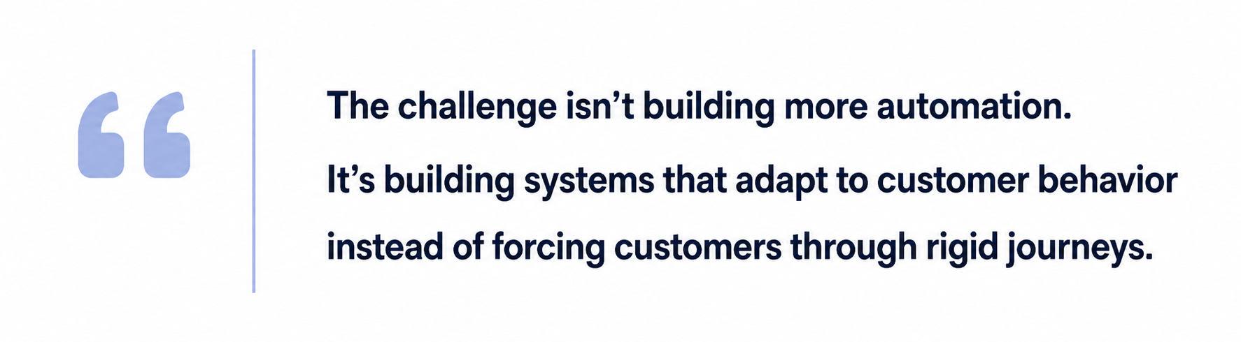 The challenge is not building more automation