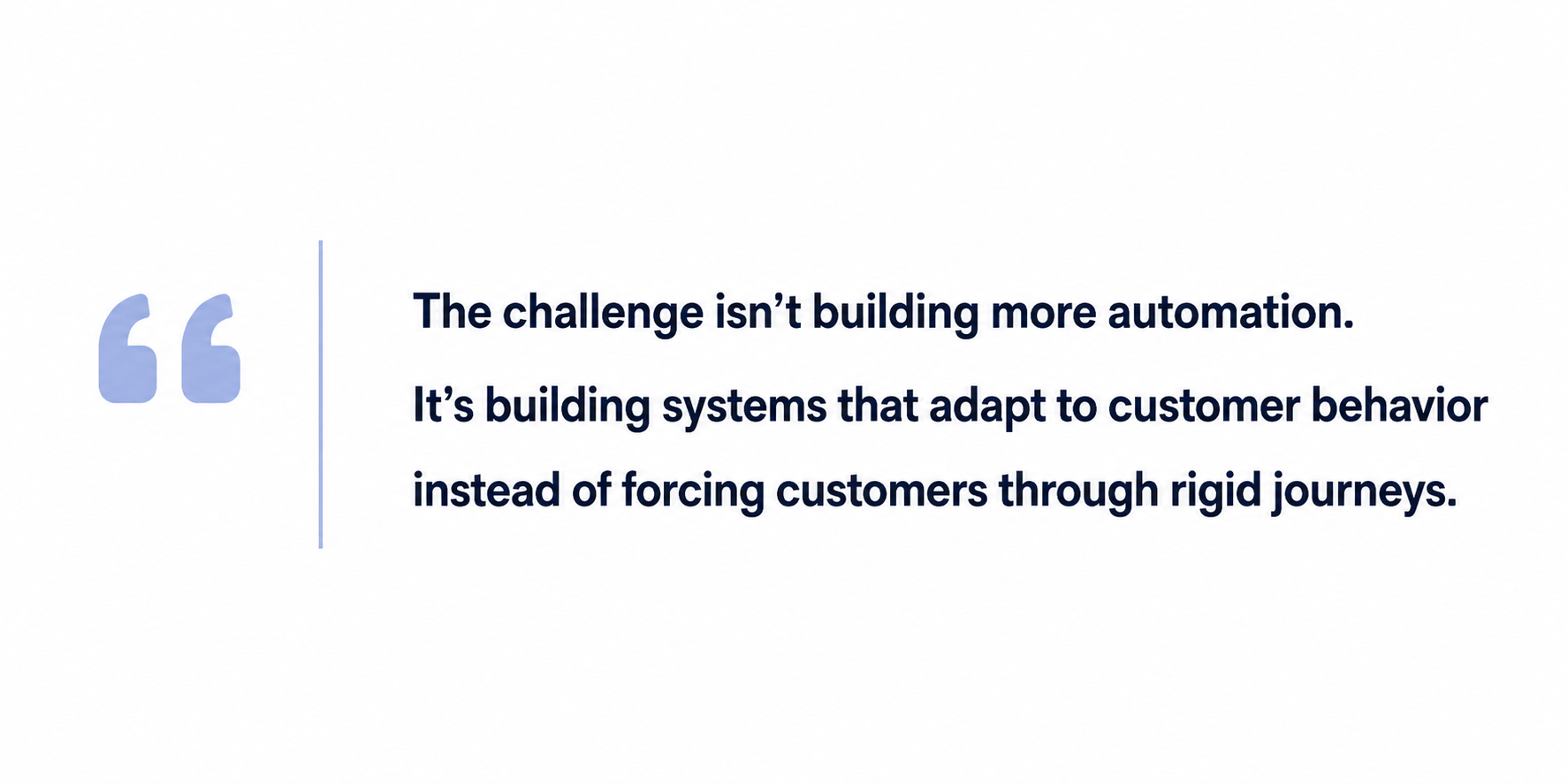 The challenge is not building more automation